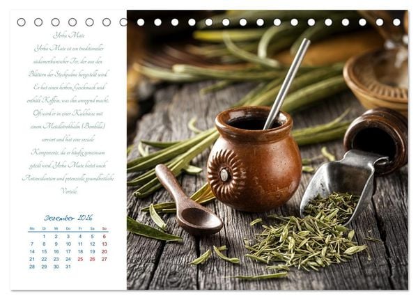Produktbild: Ein&nbsp;Jahr&nbsp;in&nbsp;Tassen - Die Welt des Tees (Tischkalender 2026 DIN A5 quer), CALVENDO Monatskalender