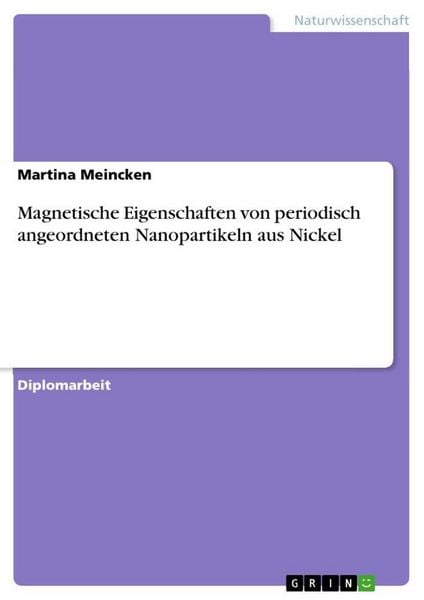 Produktbild: Magnetische Eigenschaften von periodisch angeordneten Nanopartikeln aus Nickel