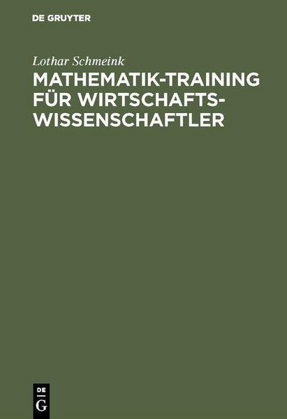 Produktbild: Mathematik-Training f&uuml;r Wirtschaftswissenschaftler