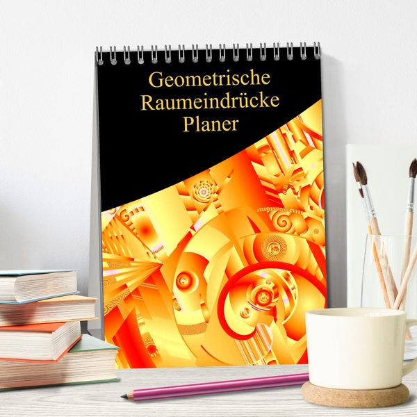Produktbild: Geometrische Raumeindr&uuml;cke Planer (Tischkalender 2026 DIN A5 hoch), CALVENDO Monatskalender