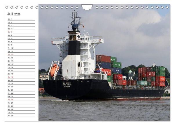 Produktbild: Dicke P&ouml;tte im Hafen und auf gro&szlig;er Fahrt (Wandkalender 2026 DIN A4 quer), CALVENDO Monatskalender