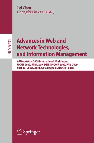 Produktbild: Advances in Web and Network Technologies and Information Management