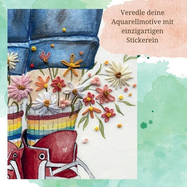 Produktbild: Wundervolle Watercolor Stickerei