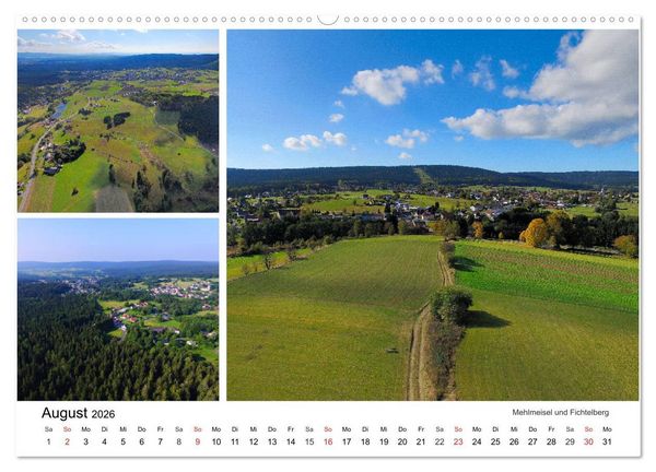Produktbild: Luftaufnahmen rund um den Ochsenkopf (Wandkalender 2026 DIN A2 quer), CALVENDO Monatskalender