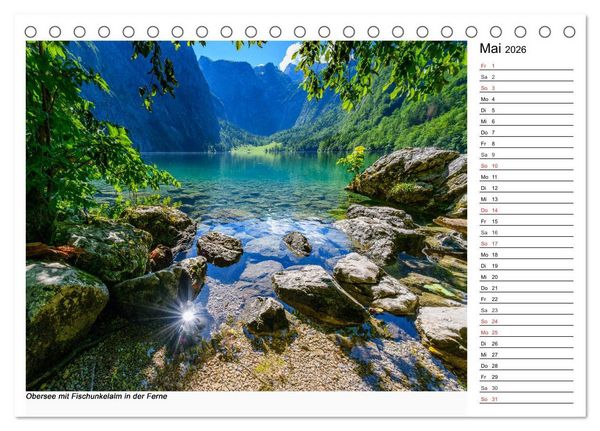Produktbild: Willkommen am K&ouml;nigssee (Tischkalender 2026 DIN A5 quer), CALVENDO Monatskalender