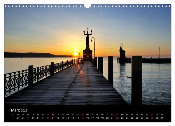Produktbild: Bodensee - Uferlandschaften im sch&ouml;nsten Licht 2026 (Wandkalender 2026 DIN A3 quer), CALVENDO Monatskalender