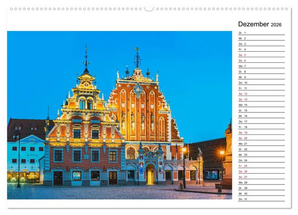 Produktbild: Ein Wochenende in Riga (Wandkalender 2026 DIN A2 quer), CALVENDO Monatskalender