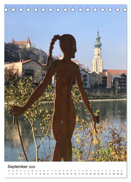 Produktbild: Burghausen, eine historische Stadt im Fokus (Tischkalender 2026 DIN A5 hoch), CALVENDO Monatskalender