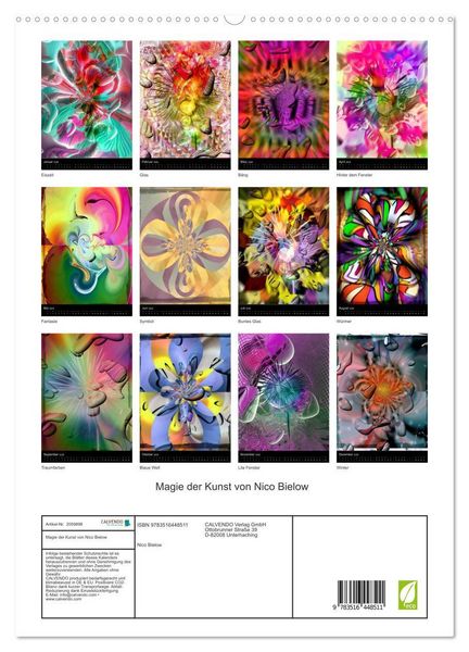 Produktbild: Magie der Kunst von Nico Bielow (hochwertiger Premium Wandkalender 2026 DIN A2 hoch), Kunstdruck in Hochglanz