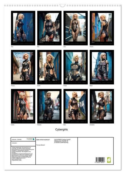 Produktbild: Cybergirls (Wandkalender 2026 DIN A2 hoch), CALVENDO Monatskalender
