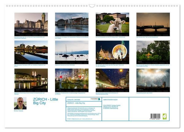 Produktbild: Z&Uuml;RICH - Little Big City (Wandkalender 2027 DIN A2 quer), CALVENDO Monatskalender