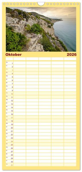 Produktbild: Familienplaner 2026 - Castellon die etwas andere Provinz mit 5 Spalten (Wandkalender, 21 x 45 cm) CALVENDO