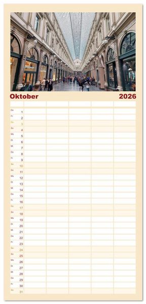 Produktbild: Familienplaner 2026 - Br&uuml;ssel - Spannende Metropole mit 5 Spalten (Wandkalender, 21 x 45 cm) CALVENDO