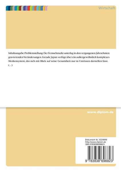 Produktbild: Vergleichende Analyse des deutschen und japanischen Fernsehmarktes und dessen prognostizierte Entwicklung