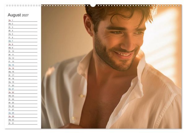 Produktbild: Sinnliche M&auml;nner (hochwertiger Premium Wandkalender 2027 DIN A2 quer), Kunstdruck in Hochglanz