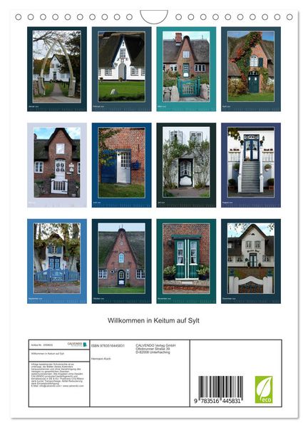 Produktbild: Willkommen in Keitum auf Sylt (Wandkalender 2026 DIN A4 hoch), CALVENDO Monatskalender