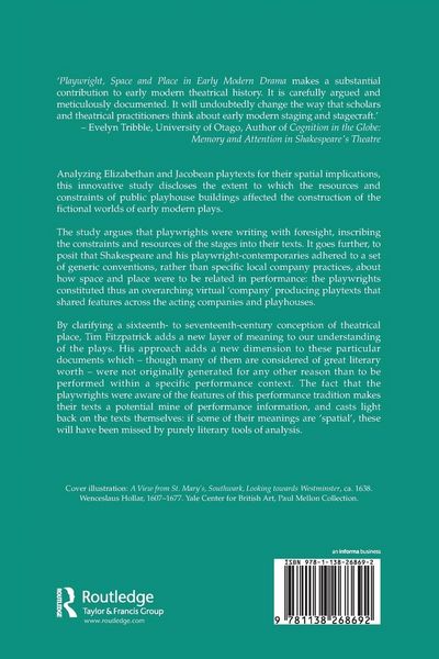 Produktbild: Playwright, Space and Place in Early Modern Performance
