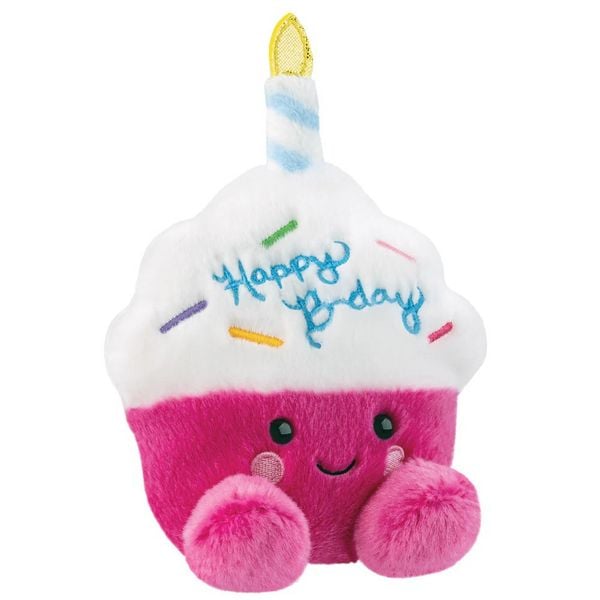 Aurora 61637 - Palm Pals Sparkle BDay Cupcake, Happy Birthday-Plüschfigur, ca.13 cm