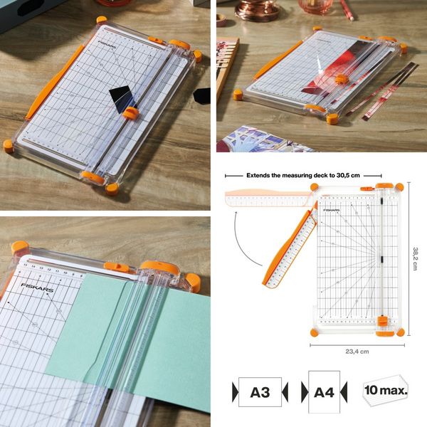 Produktbild: Fiskars Papierschneidemaschine SureCut Papierschneidemaschine A4 - Breite Base