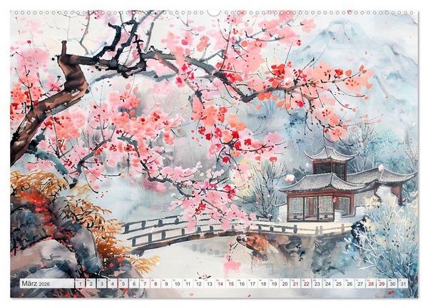 Produktbild: Die Essenz von China - Chinesische Landschaften und Symbole in Harmonie (Wandkalender 2026 DIN A2 quer), CALVENDO Monatskalender