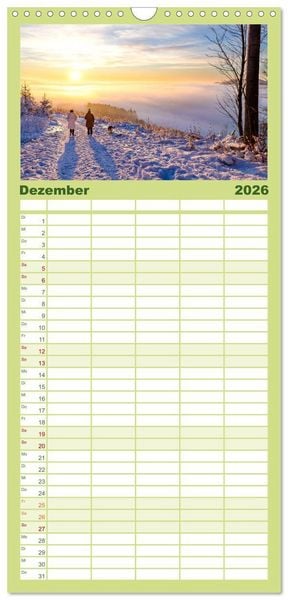 Produktbild: Familienplaner 2026 - Sauerland - hier muss man mal gewesen sein mit 5 Spalten (Wandkalender, 21 x 45 cm) CALVENDO