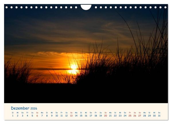 Produktbild: Urlaub auf Borkum (Wandkalender 2026 DIN A4 quer), CALVENDO Monatskalender