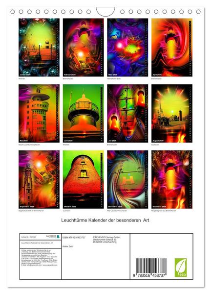 Produktbild: Leuchtt&uuml;rme Kalender der besonderen Art (Wandkalender 2026 DIN A4 hoch), CALVENDO Monatskalender