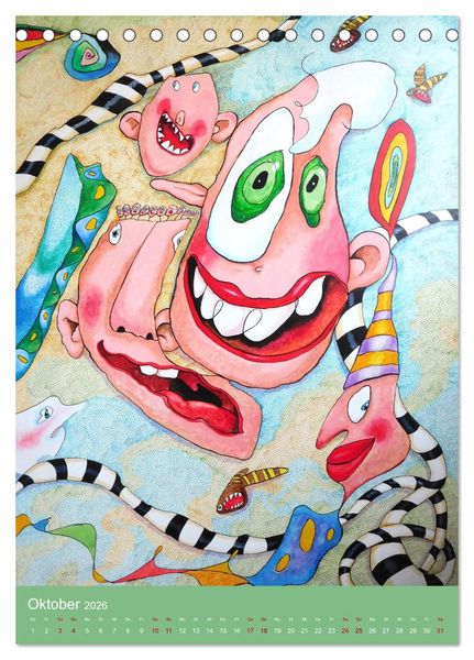Produktbild: RABUNTEL KIND und KUNST inszeniert von KATHRIN SCHWERTNER (Tischkalender 2026 DIN A5 hoch), CALVENDO Monatskalender