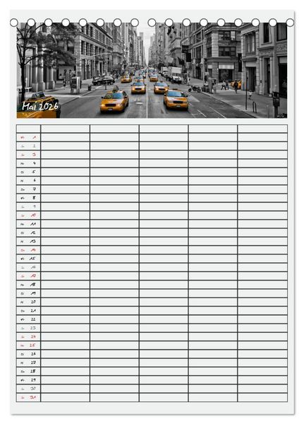 Produktbild: NEW YORK CITY Teamplaner (Tischkalender 2026 DIN A5 hoch), CALVENDO Monatskalender