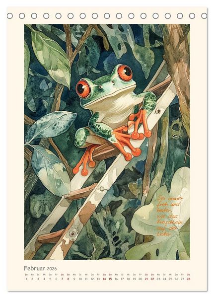 Produktbild: Liebenswerte Tierillustrationen (Tischkalender 2026 DIN A5 hoch), CALVENDO Monatskalender