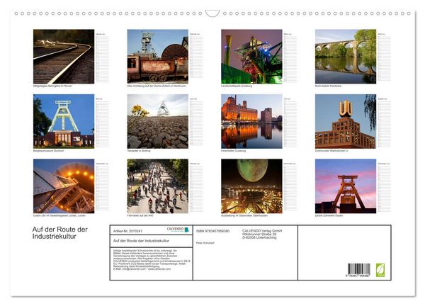 Produktbild: Auf der Route der Industriekultur (Wandkalender 2026 DIN A2 quer), CALVENDO Monatskalender