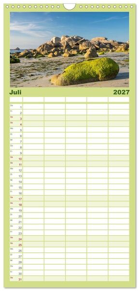 Produktbild: Familienplaner 2027 - Sehnsucht Bretagne mit 5 Spalten (Wandkalender, 21 x 45 cm) CALVENDO