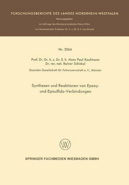 Produktbild: Synthesen und Reaktionen von Epoxy- und Episulfido-Verbindungen