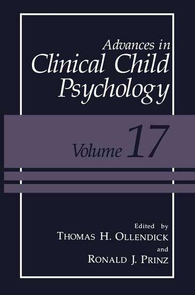 Produktbild: Advances in Clinical Child Psychology