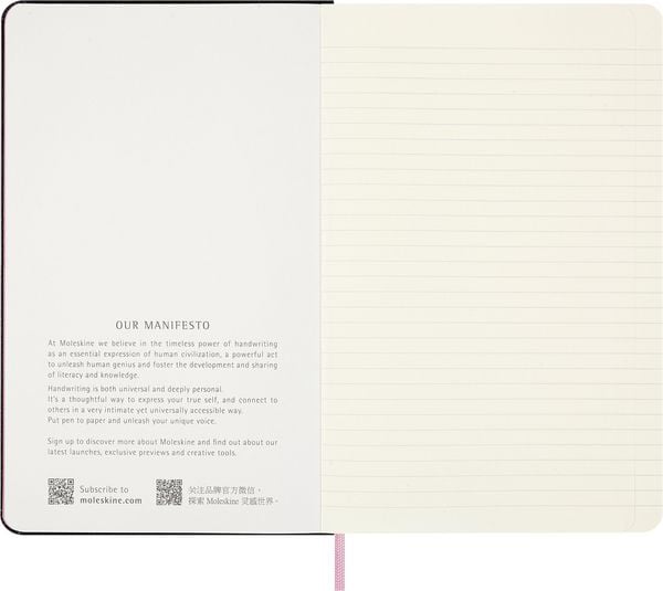 Produktbild: Moleskine X Blackpink Notizbuch L/A5, liniert, fester Einband, Schwarz