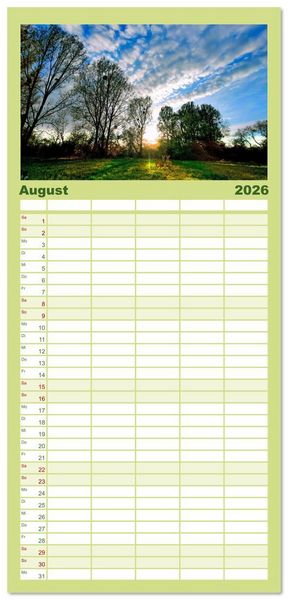 Produktbild: Familienplaner 2026 - Dreieich Natur Pur mit 5 Spalten (Wandkalender, 21 x 45 cm) CALVENDO