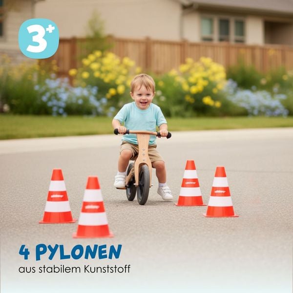 Produktbild: alldoro - Pylonen, 4er Set Leitkegel 18 cm