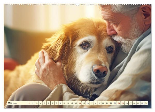 Produktbild: Emotionale Freundschaft (hochwertiger Premium Wandkalender 2026 DIN A2 quer), Kunstdruck in Hochglanz