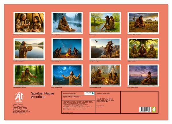 Produktbild: Spiritual Native American (Wall Calendar 2026 DIN A2 landscape), CALVENDO 12 Month Wall Calendar