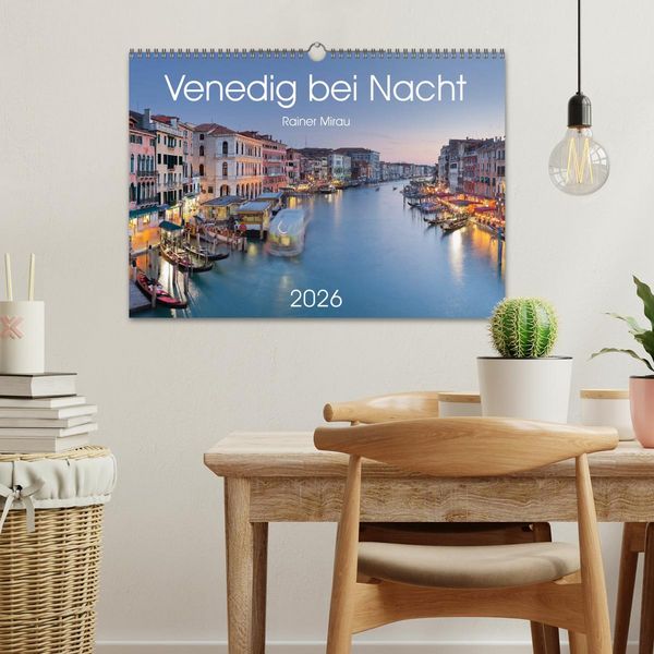 Produktbild: Venedig bei Nacht 2026 (Wandkalender 2026 DIN A3 quer), CALVENDO Monatskalender