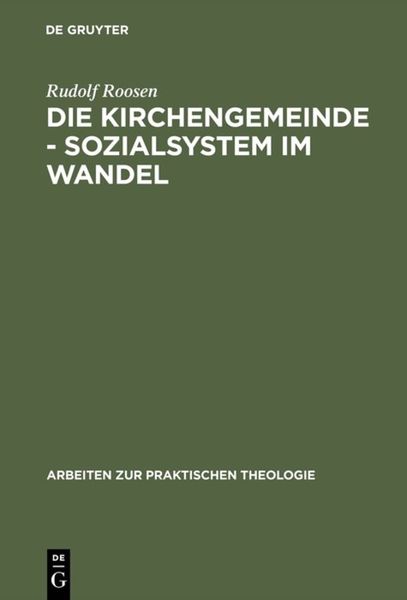 Produktbild: Die Kirchengemeinde - Sozialsystem im Wandel