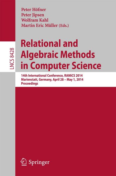 Produktbild: Relational and Algebraic Methods in Computer Science