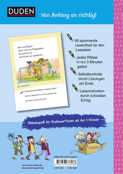 Duden Leseprofi – Witzige Leserätsel zum Schulstart – Pferde und Freundschaft, 1. Klasse
