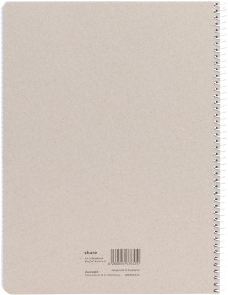 Produktbild: share Collegeblock A4 kariert 80 Blatt
