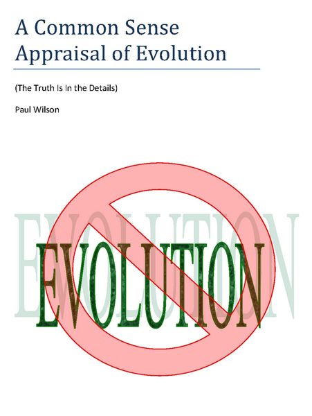 Produktbild: A Common Sense Appraisal of Evolution
