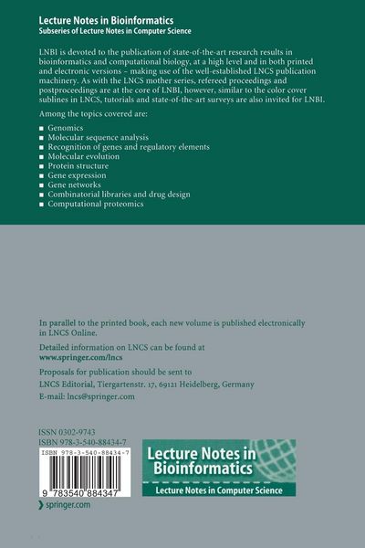 Produktbild: Pattern Recognition in Bioinformatics