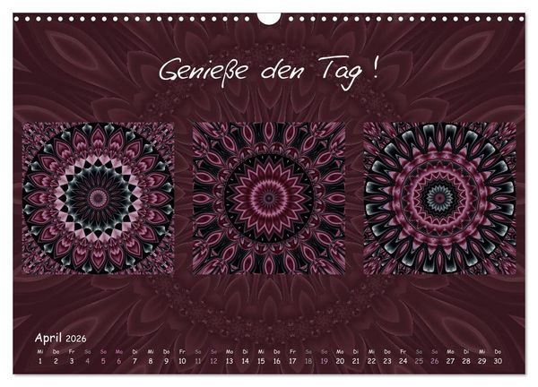 Produktbild: Mandala Trilogien (Wandkalender 2026 DIN A3 quer), CALVENDO Monatskalender