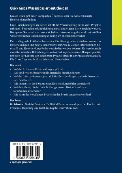 Produktbild: Quick Guide Wissensbasiert entscheiden