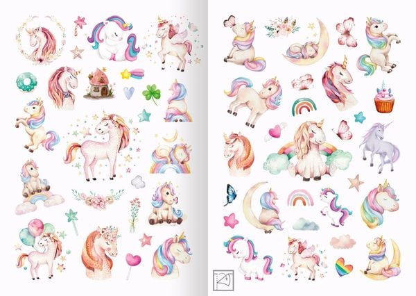 Produktbild: Meine Aquarell-Sticker &ndash; Einh&ouml;rner