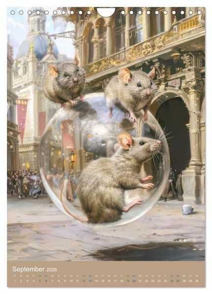 Produktbild: Schwebende Tiere in Seifenblasen - Humorbilder (Wandkalender 2026 DIN A4 hoch), CALVENDO Monatskalender